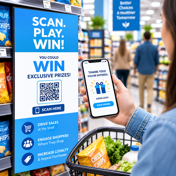 Shopper marketing campaign showing mobile receipt scan and digital reward activation
